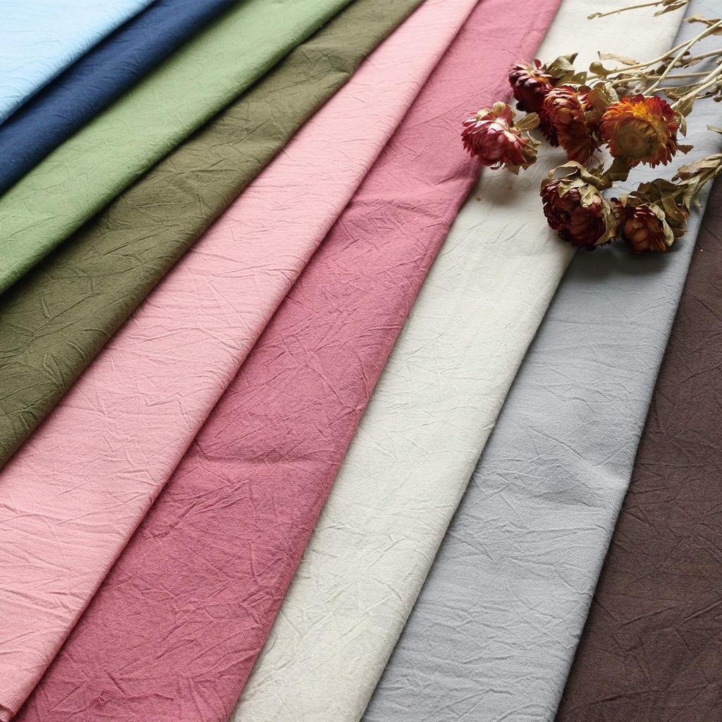 Cosmo Textile Hand Wash 110cm Wide x 6m Sheeting, Plain, Wrinkled, Natural, Approx. Cut, AD2678-KN-6M