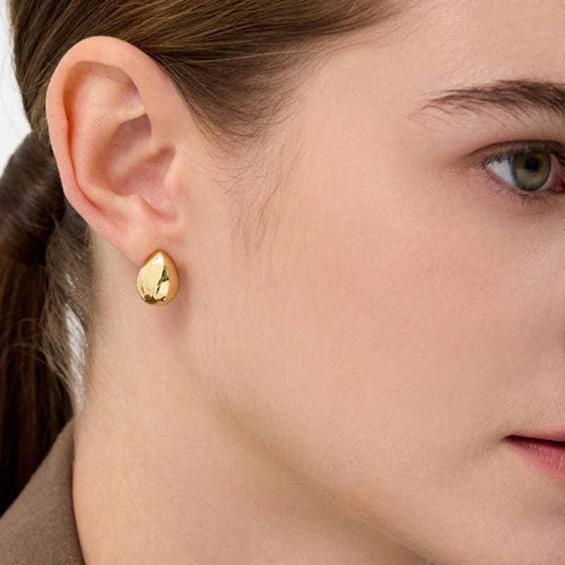 

hyeres-lor Champagne Moon Dew Drop Silver (Y) Volume Earrings HL2E58234Y9XXX single type