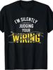 Funny Graphic T-Shirt, Men's Shirt, I'M Silently Judging Your Wiring Electrician Humor, Work Office Casual Wear Summer