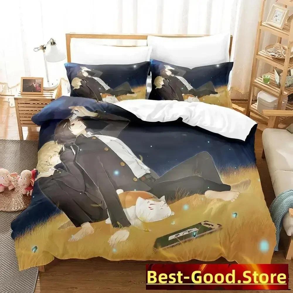 New Natsume's Book of Friends Bedding Set Single Twin Full Queen King Size Bed Set Adult Kid Bedroom Duvet cover Sets  Bed