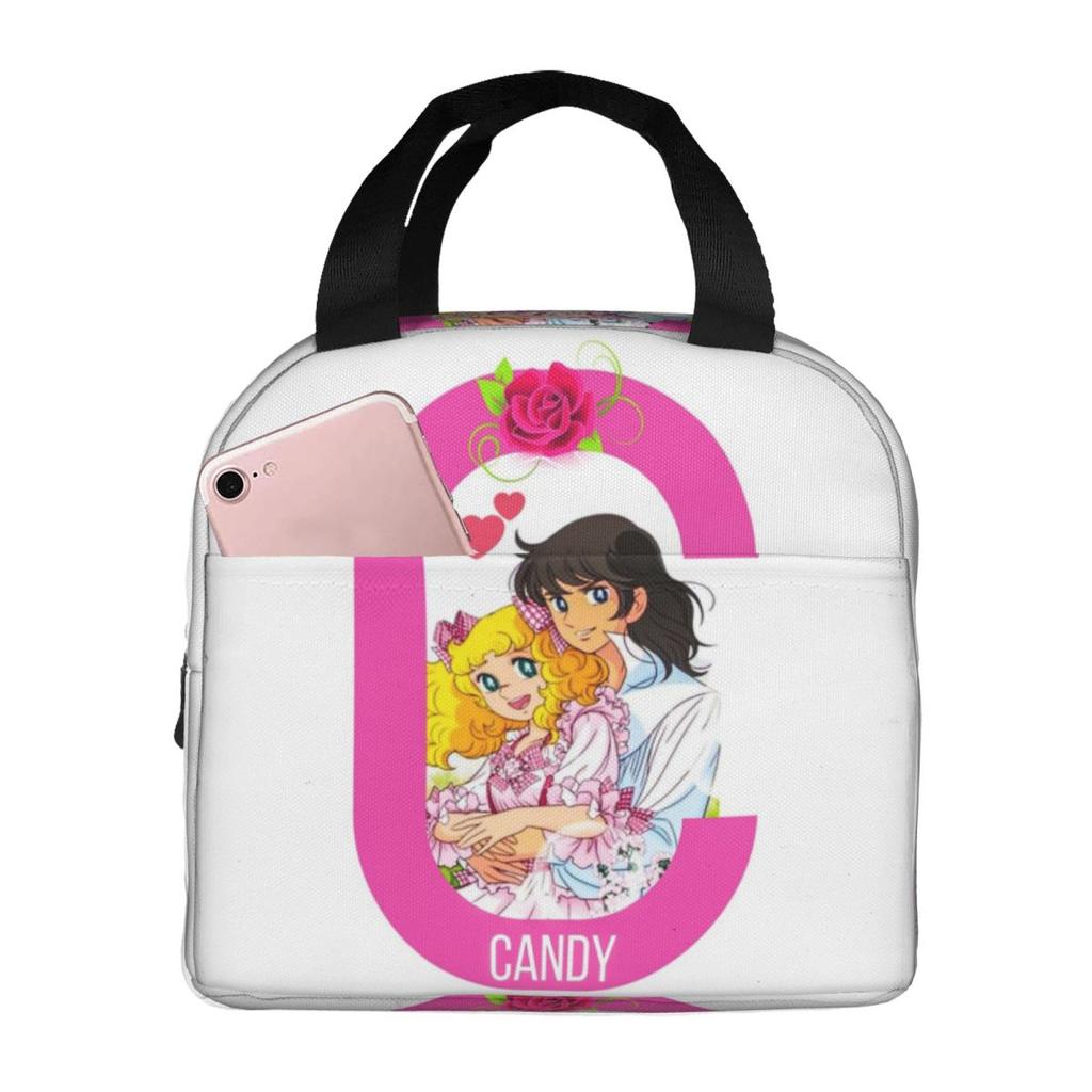 Candy Candy Snow Capucin Insulated Lunch Bag for Kids School Cooler Thermal Food Box Tote Leakproof Lunch Boxes Container