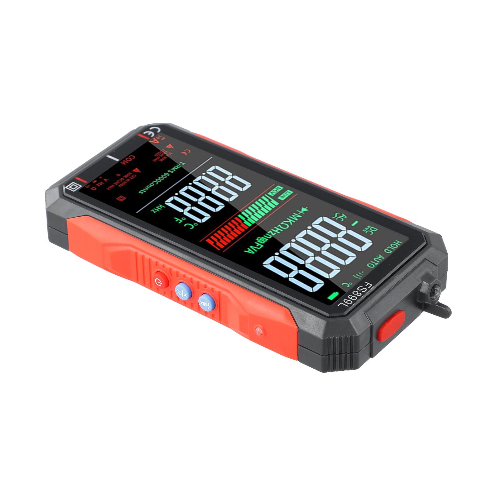

Current Meter Black Red USB Rechargeable Multimeter 4.8-inch High-definition Screen 6000 Counts Readings Data Storage Function China Mainland