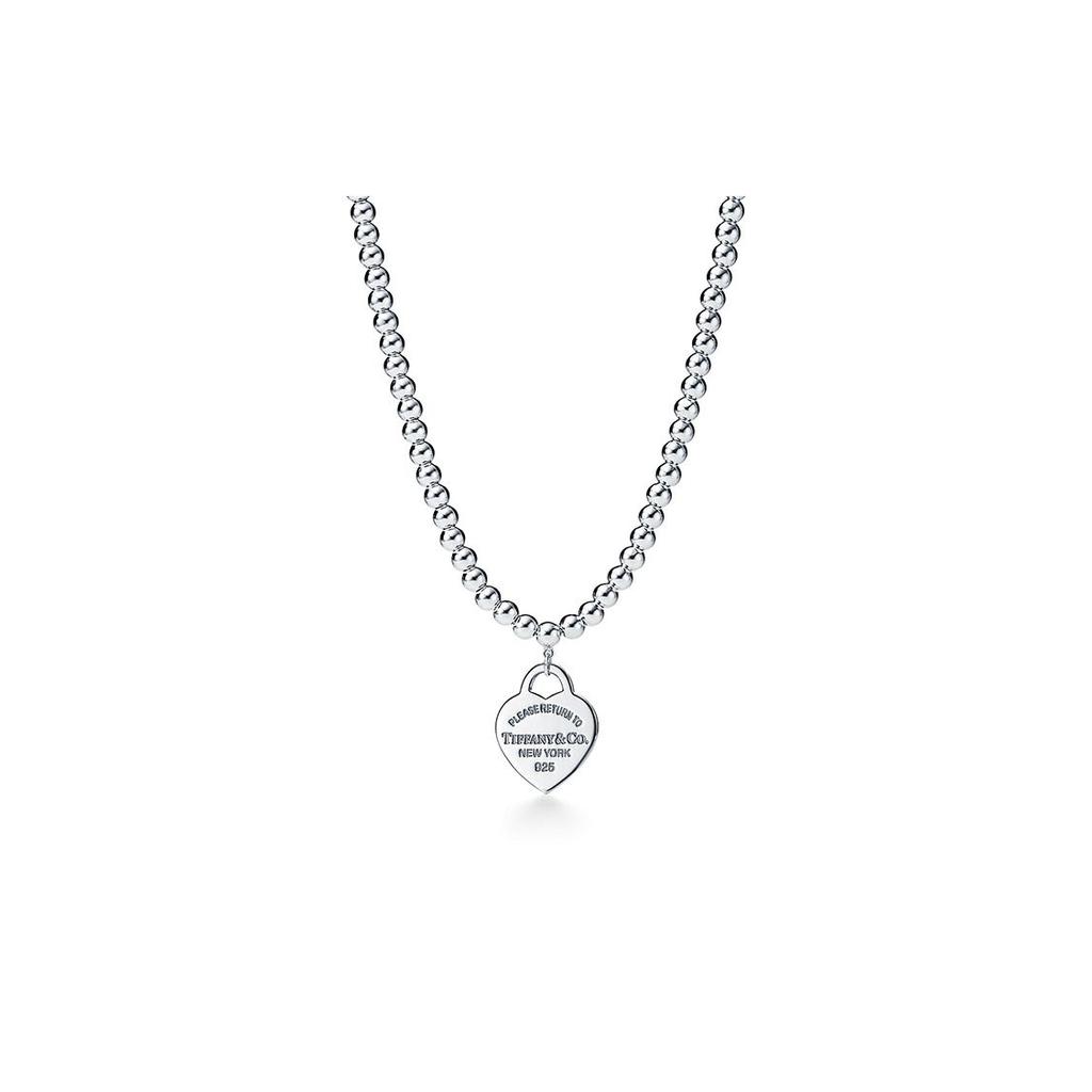 Tiffany & Co. Logo Engraved Sterling Silver Necklace Women Necklace GRP03891
