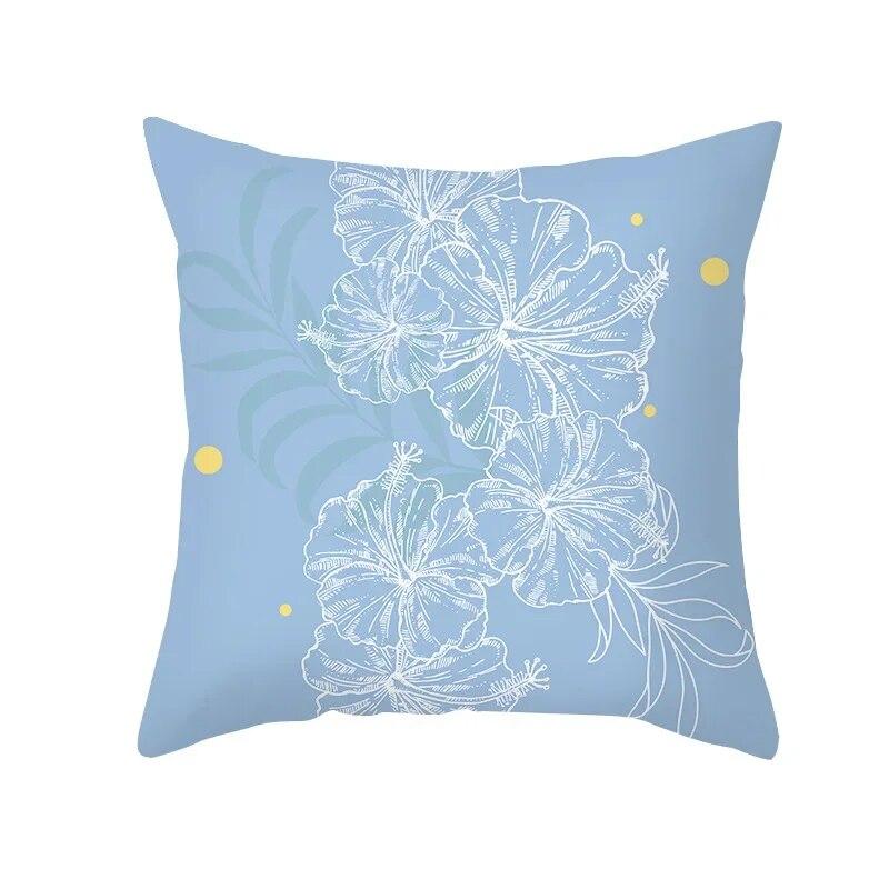 Office Green Tree Cushion Cover Living Room Luxury Pillow Nordic Style Small Fresh Yellow Leaf Pillowcase