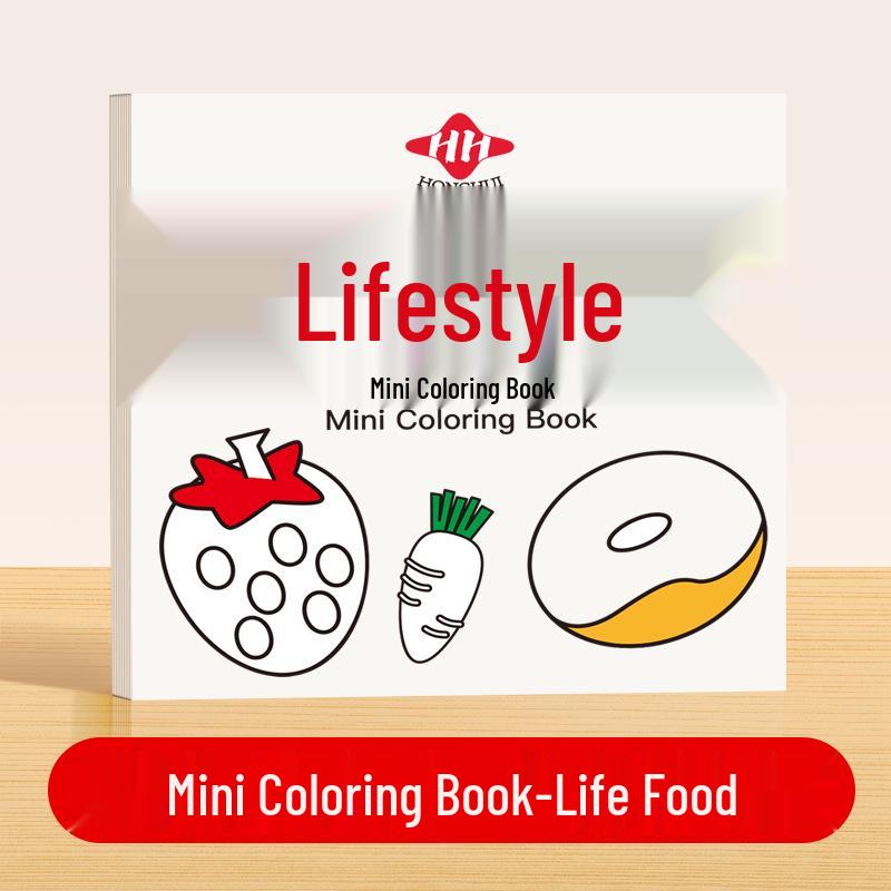 Convenient Mini Coloring Book for Kindergarten Kids: Doodling & Watercolor Fun