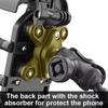 Motorcycle Phone Holder with Sun Visor & Anti-Theft Lock 360-degree Rotation, Camera Compatible