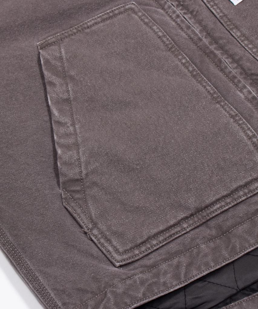 Gamma Gallery 13.5Oz Vintage Washed Padded Vest Jacket [Quilted Lining] - Charcoal