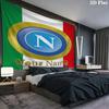 Napoli Crest Custom Name Wall Tapestry Aesthetic Wall Hanging Printed Fabric Blanket Decorative Tapestries For Bedroom Living Room Home Decor
