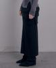 DAMIO Sculpted Wrap Long Skirt (Black)