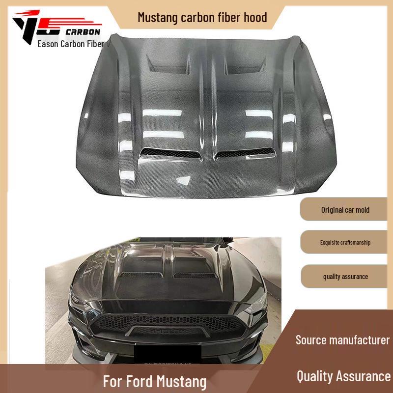 2015-2017 Mustang Carbon Fiber Hood Bonnet Car Accessory