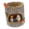 Tree Stump Small Flower Pot Desktop Ornament Multifunctional Resin Planter Plant for Patio