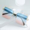 Sunglasses, Square Glasses, Half-Frame Sunglasses For The Milan Catwalk.