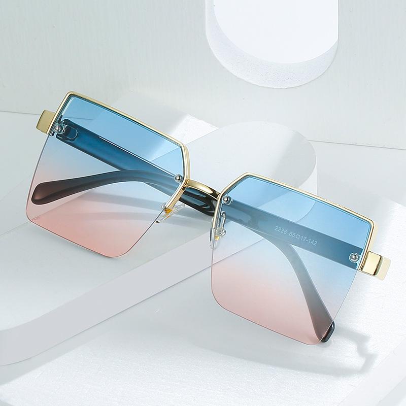 Sunglasses, Square Glasses, Half-Frame Sunglasses For The Milan Catwalk.