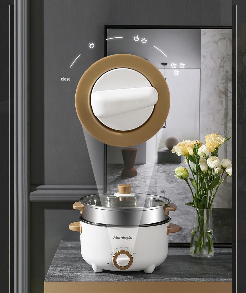 Multifunctional Non-Stick Electric Cooking Pot and Stir-Fry Wok for Dorms and Students