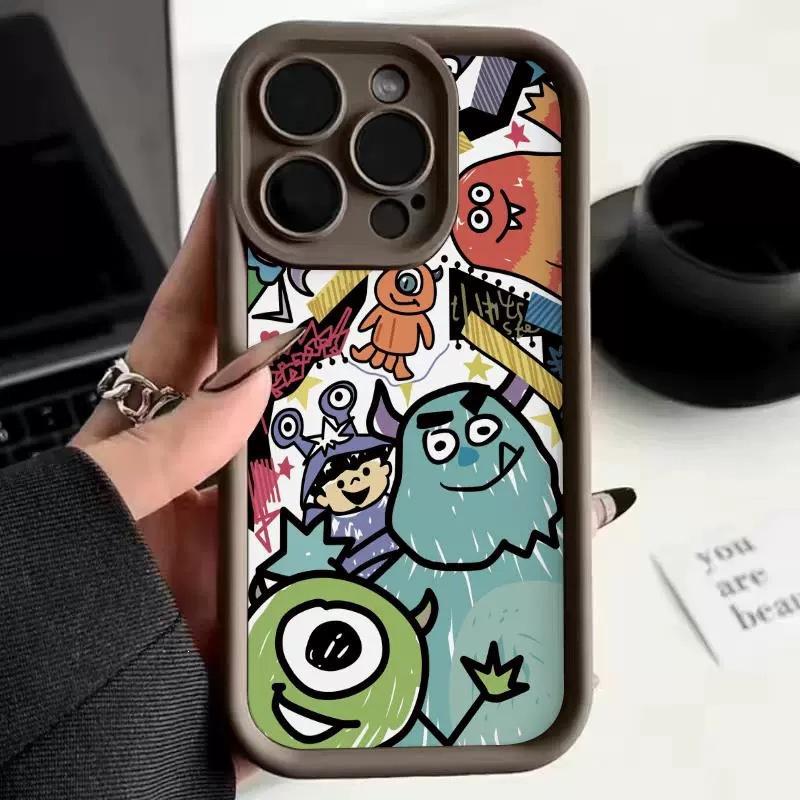 Monster applies to Apple 15 mobile phone case 14 days eye ladder 13 silicone iPhone12 protection soft case 11 all-inclusive xr