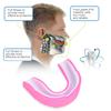 Durable EVA Adult Mouth Guard Teeth Tooth Protector Boxing Combat Accessory Pink & White