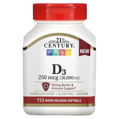 Vitamin D3, 250 mcg(10.000 IE), 110 Weichkapseln