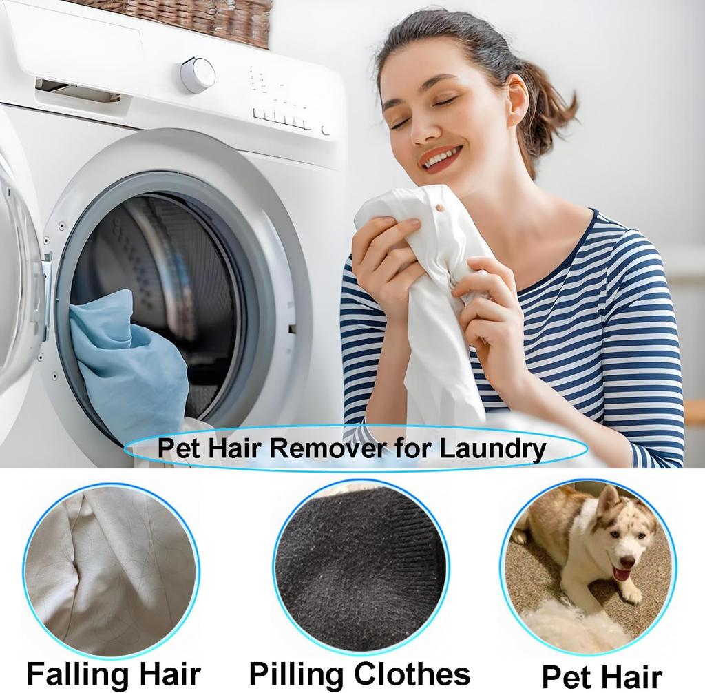 Pet Hair Removal Sheet for Washing Machine Lint Filter and Cat Dog Hair Collector Laundry Fur Trap for Home Use