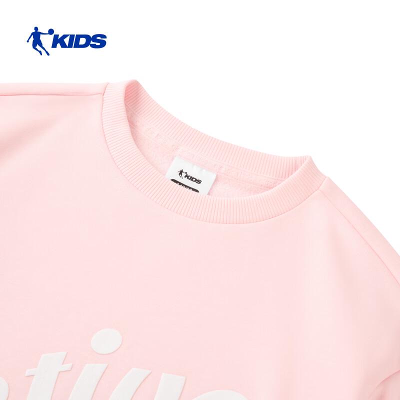 Qiaodan Girls' Fleece-Lined Winter Crewneck Pullover Sweatshirt