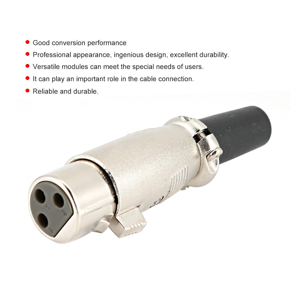 10pcs Japanese-Style Audio Microphone Female Head XLR Adapter Connector with Screw