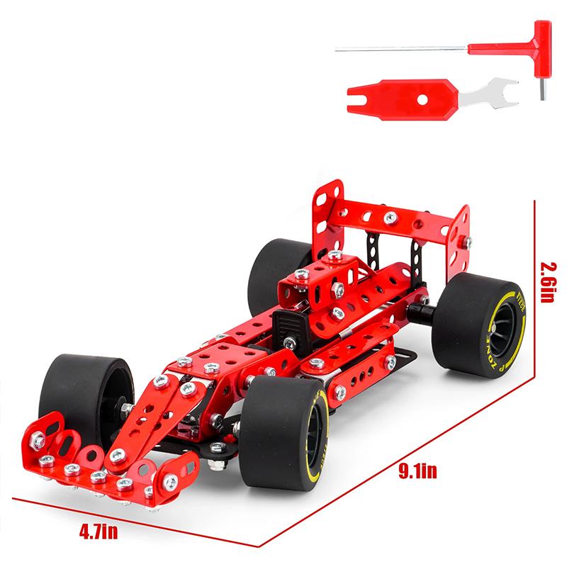 Çocuklar İçin Metal Yapı Askeri Serisi Montaj Oyuncakları Erector Set Değişken Çok Şekilli Yarış Arabası Motosiklet Yapım Kiti Erkek Çocuk Hediyesi