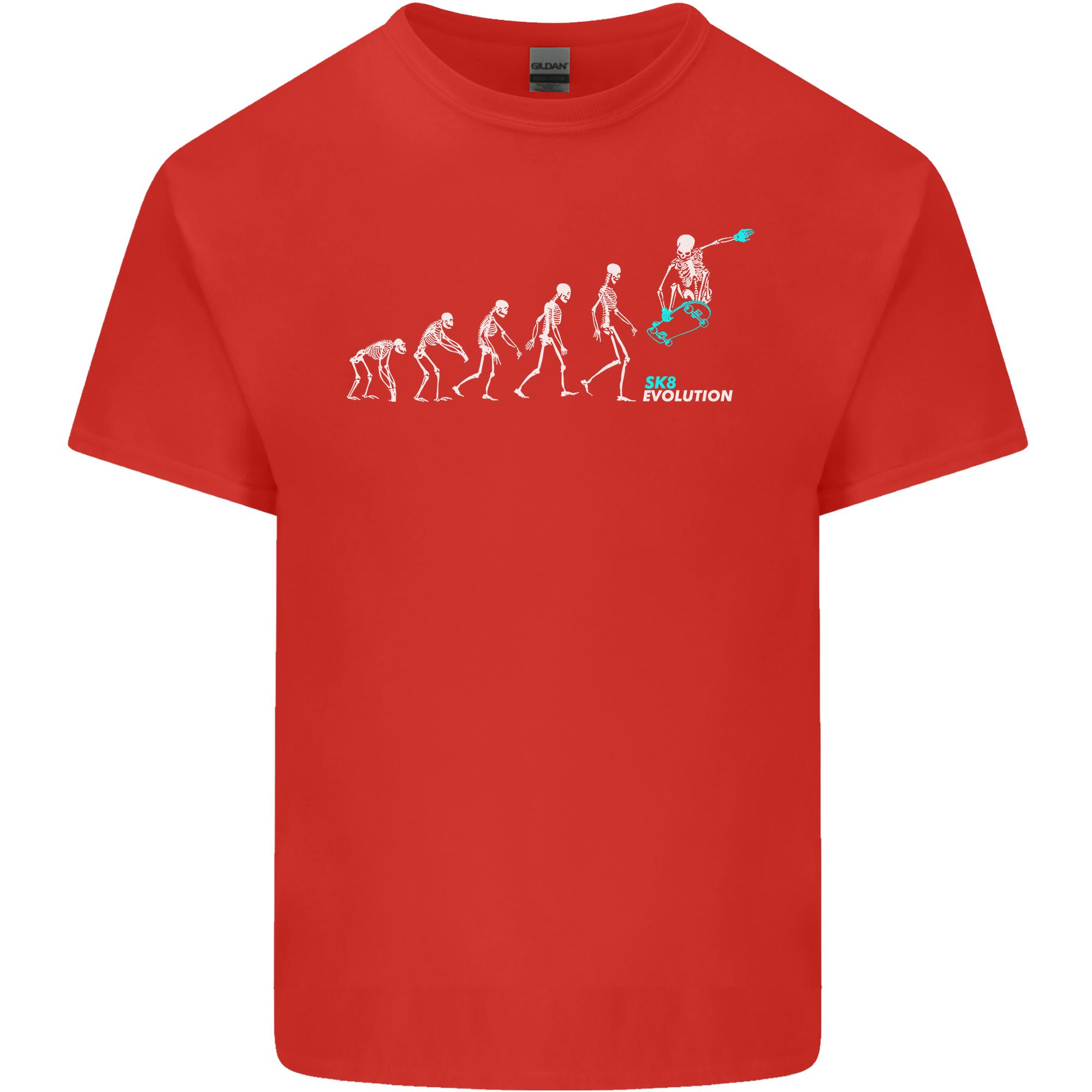 Skateboard Evolution Skateboarding Unisexs Light Cotton TShirt S