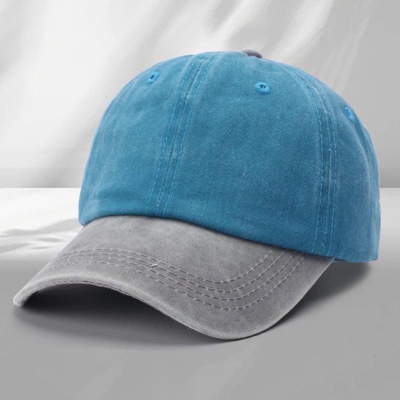 Washed cotton cap embroidery catering milk tea shop work cap duck tongue soft top baseball cap men