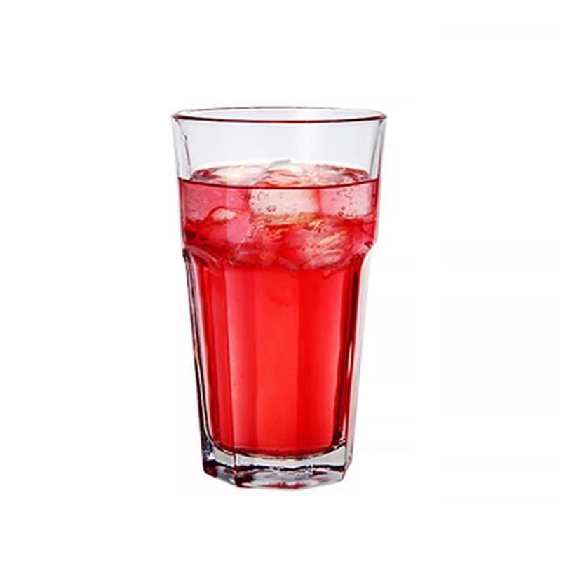 14oz 405ml Cocktail Glass Octagonal Beer Whiskey Glasses Household Liquor Cup Juice Milk Mugs European Style Drinking Utensils