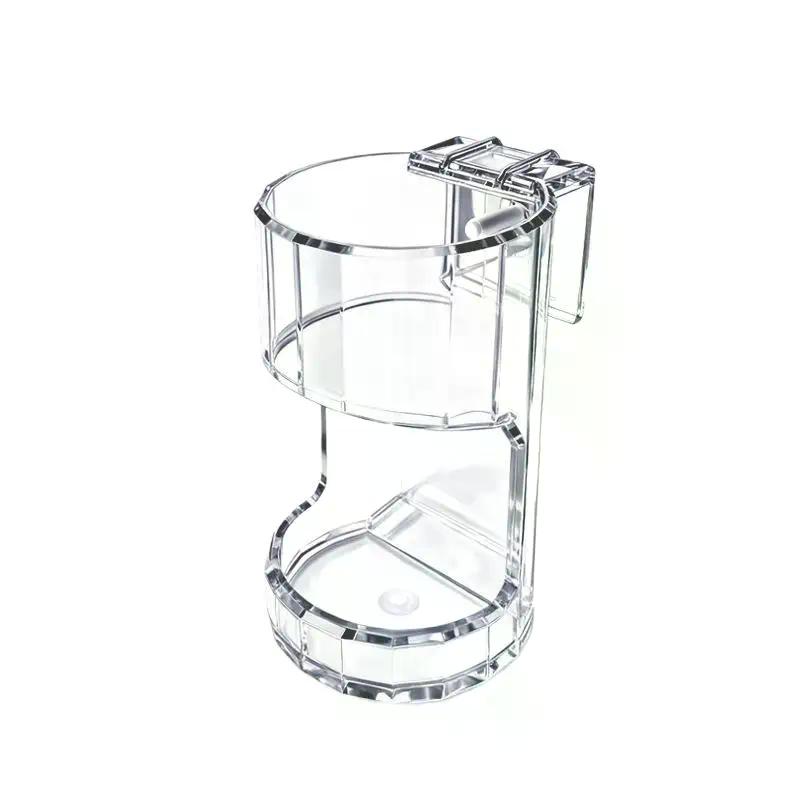 Transparent Acrylic Wall-Mounted Fish Feeder Ring Acrylic Automatic Food Dispenser Fish Tank Aquarium Feeding Tool Accessories
