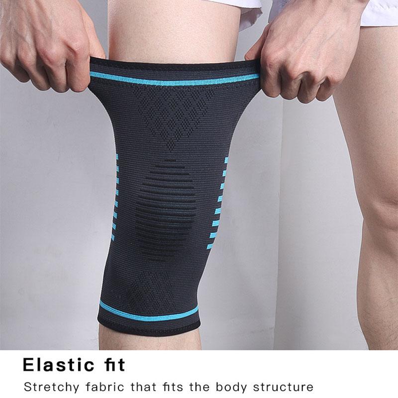 Knee Pads  Four-Elastic Non-Slip Warm Nylon Knitted Protective Gear Outdoor Cycling Mountaineering