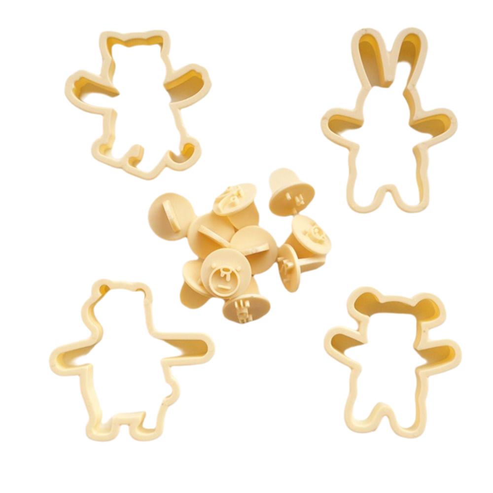 

Animal Expression Cookie Mold Set Rabbit Shaped Stamp Kit Cake Decoration Moulds 4 PCS Set Cartoon Fondant Mold Fondant Cake жёлтый