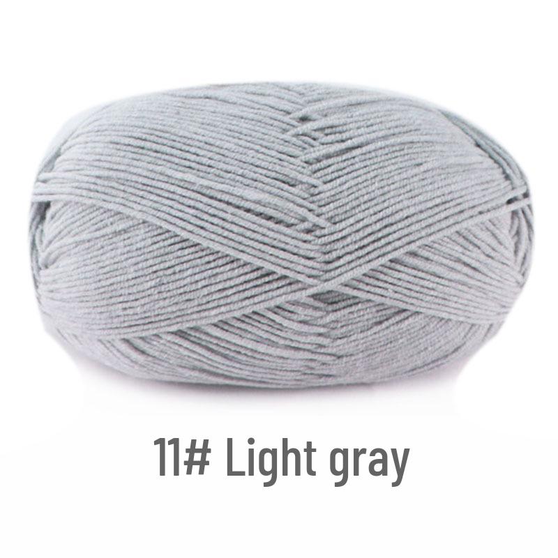 Su He 4-Strand Combed Cotton Yarn for Handmade Knitting: DIY Milk Cotton for Dolls, Cushions, and Blankets.