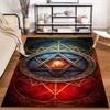 Star and Geometric Patterned Rug Design Non-slip rug suitable for living room and bedroom sofas