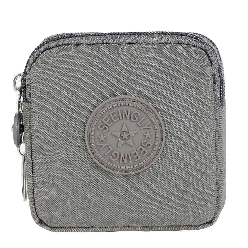 Waterproof Short Zipper Coin Purse Nylon Simple Storage Bag Portable Double-layer Wallet  Outdoor