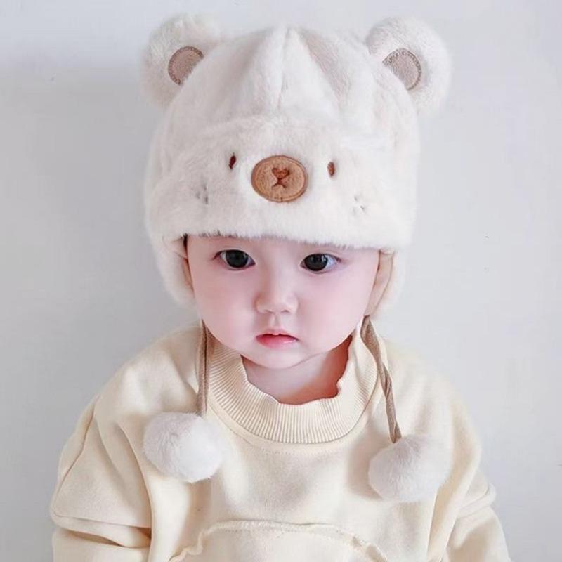Baby hat hat infant winter baby winter cute cute pullover plush hat ear hat children