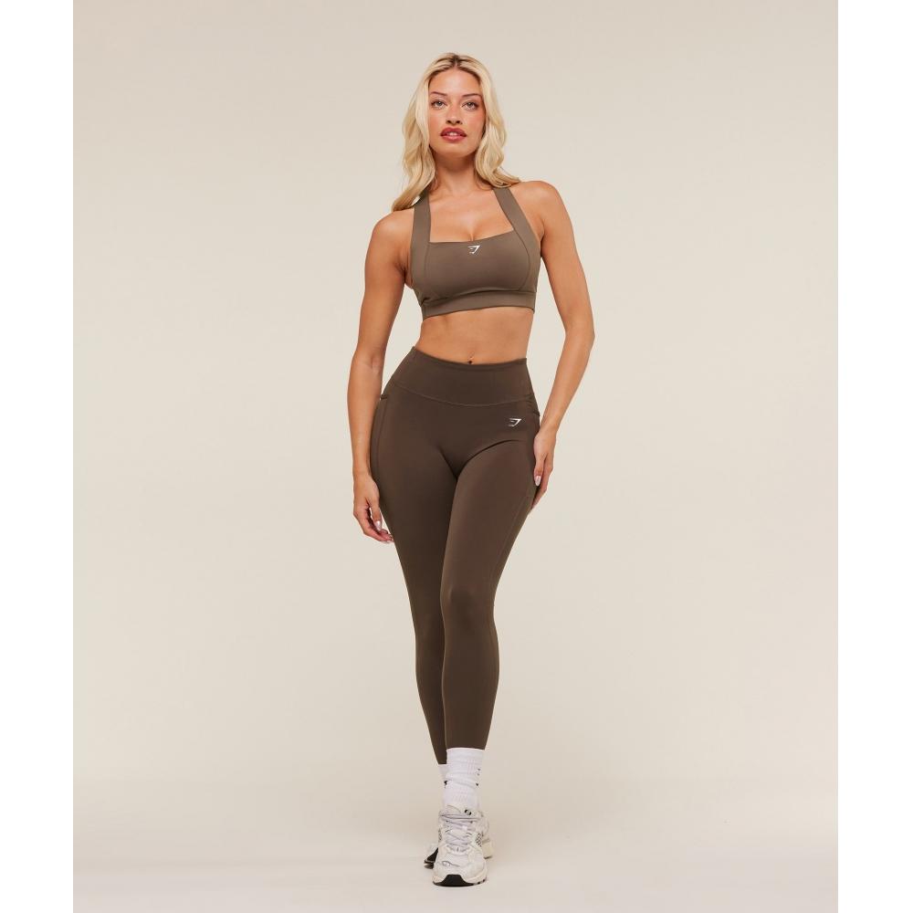 Gymshark Lifting Pocket Leggings Archive Brown B7a4n Nby8