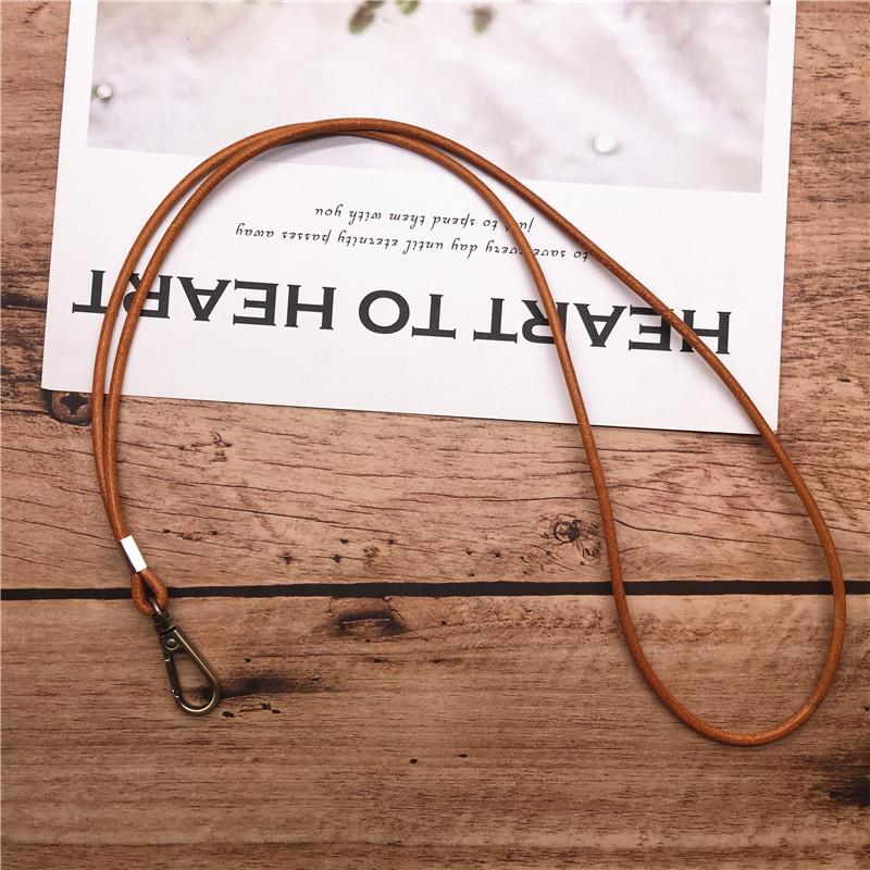 Originální kožený pásek na krk pro mobilní telefon Držák na klíče Lanyard na klíče Držáky na ID odznaky Pásky na krk pro telefon s kroužkem na klíče Pro iPhone