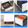 Under-Desk Mobile Metal Filing Cabinet with Locking Drawer and Office Storage