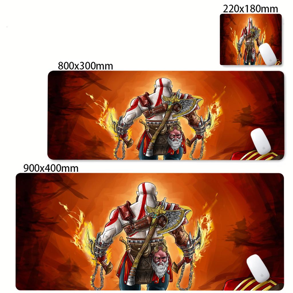 Game God of War Mouse Pad Anime Game Mousepad Computer Keyboard Desk Pads Office Carpet Laptop Mausepad Nonslip Base Deskmat