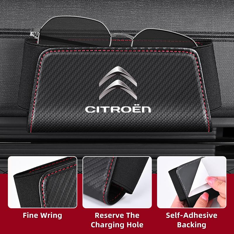 Car Storage Box Glasses Pocket Center Console Phone Organizer Accessories For Citroen C4 C3 C5 C1 C2 Berlingo Celysee