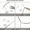 300/500/1000pcs Folding Rope Head, Rope Crimping End, Folding End Cover, Leather Ribbon End Buckle, Tip Jewelry Connector DIY for Jewelry Making