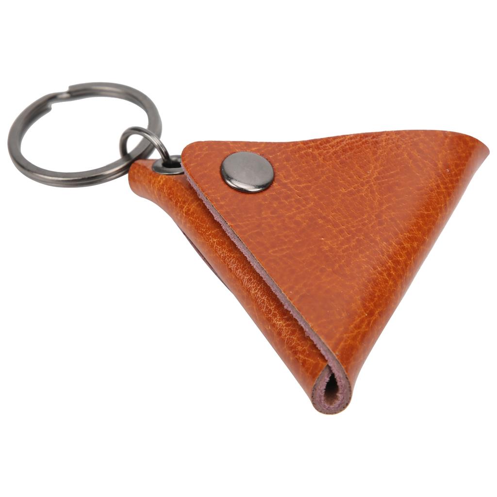 Gitarrenplektrumhalter Etui Aufbewahrungstasche Box Spaltleder Schlüsselanhänger Zubehör Instrument