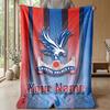 Custom Text Flannel Throw Blanket, Lightweight Cozy Bed Sofa BlanketCrystal Palace