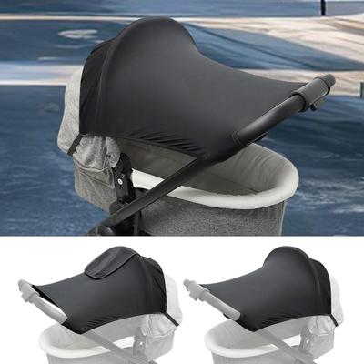 Pare-soleil noir pour poussette Auvent universel Visière pare-soleil Capote Housse pour bébé Coupe-vent Parapluie Housse de protection solaire Accessoires pour poussette