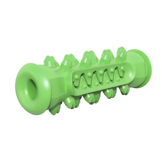 Pet Toy Teeth Cleaning Design Bite-Resistant TPR Medium Large Dogs Chew Toy with Built-In Sound Stimulator C зелёный