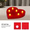 LED Heart Shaped Light Romantic Home Decor Wedding Prop Party Decoration Heart Shape Night Lamp Desktop Ornament Reusable