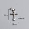 Retro Titanium Steel Cross Necklace Pendant - Stainless Steel DIY Jewelry Accessory, Fade-Resistant