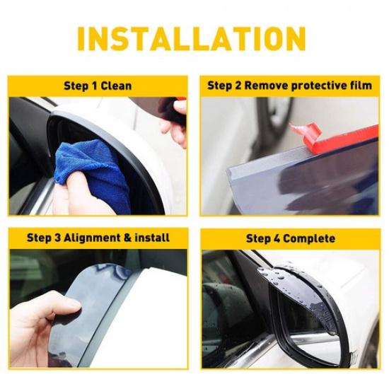 Auto Car Rear View Side Mirror Rain Board Eyebrow Sun Guard Visor Accessories US