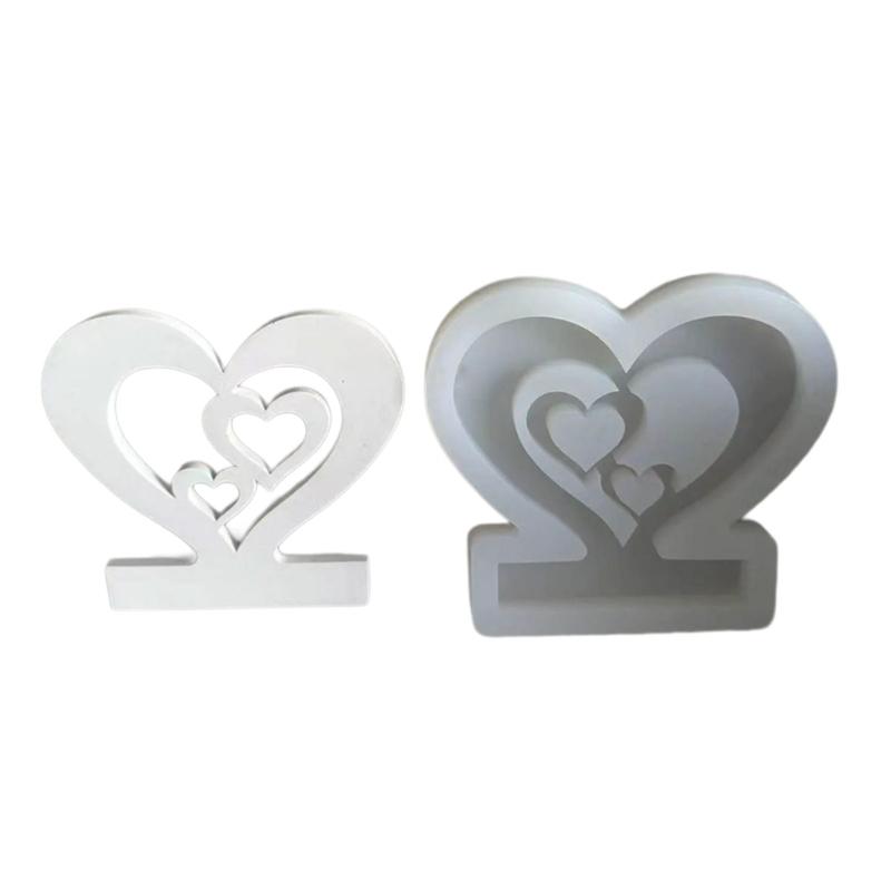 Heart Silicones Molds for Art Craft, Mushroom House Resins Molds Cupcake Silicones Molds Gift Case Silicones Molds 1