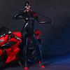 Kvinner Sexy kunstskinn Ensfarge Stretch Catsuit Bodysuits Jumpsuit Natttøy